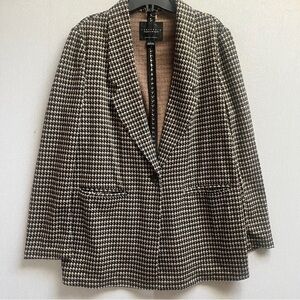 Sanctuary Carly Houndstooth One-Button Blazer Sz L